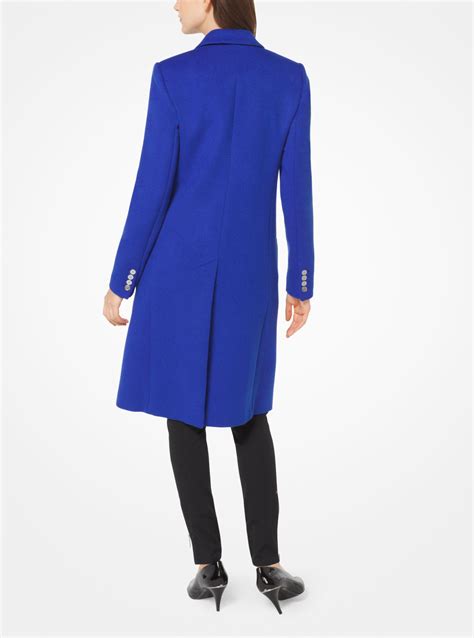 michael kors wool blend officer's coat|Michael Kors zip closure coats.